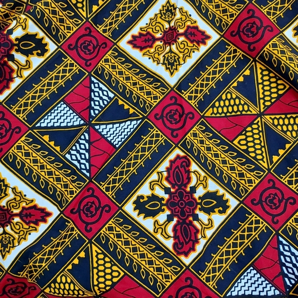 Mae Otti Navy Yellow Red Print High Low Dress - Picture 6 of 15